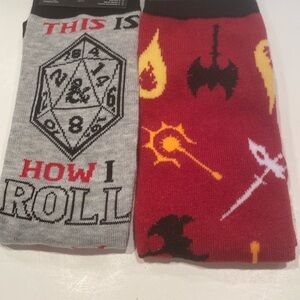 NWT 2 Pairs Dungeons & Dragons Crew Socks
